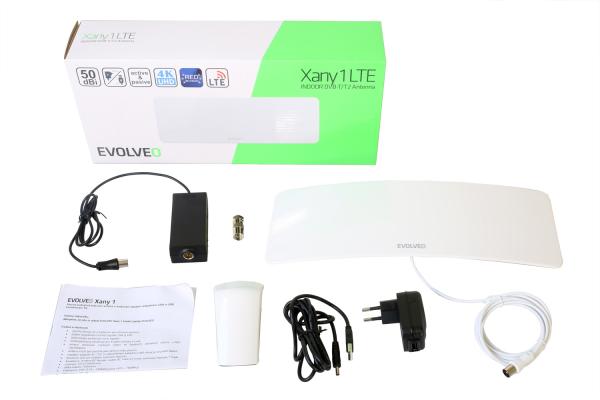EVOLVEO Xany 1, 230/ 5V, aktívna izbová anténa DAB+/ DVB-T2, filter LTE, 4G, 5G 