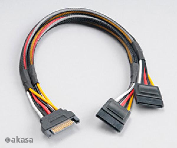 SATA napájacia rozdvojka Sata(M) na 2xSata(F) 30 cm