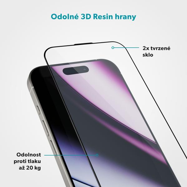 Epico 3D sklo s aplik. - 2ks pre iPhone 15/ 16 