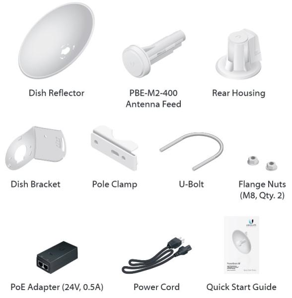 Ubiquiti PowerBeam M2, vonkajšie, 2.4GHz MIMO, 2x 18dBi 
