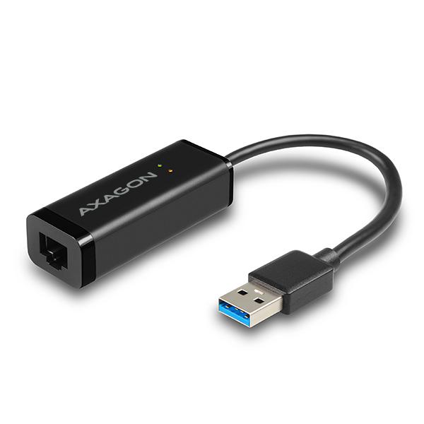 AXAGON ADE-SR, USB-A 3.2 Gen 1 - Gigabit Ethernet sieťová karta, auto inštal, čierna 