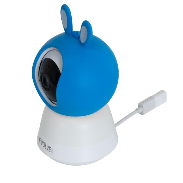 EVOLVEO Baby Monitor LUX- Chytrá 360 ° videoopatrovateľka s nočným videním, detekciou plače a pohybu, modrá 