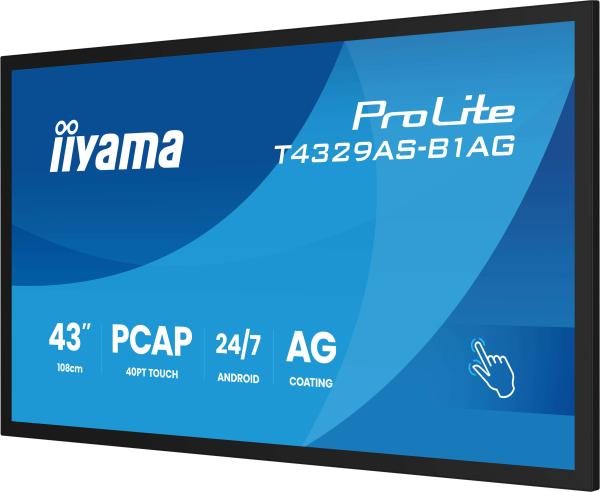 43" iiyama T4329AS-B1AG: VA, 4K UHD, Android, 24/ 7 