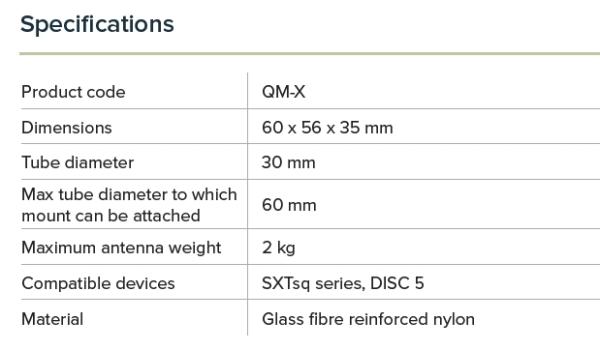 Mikrotik QM-X Držiak na stožiar quickMOUNT-X pre jednotky SXTsq 