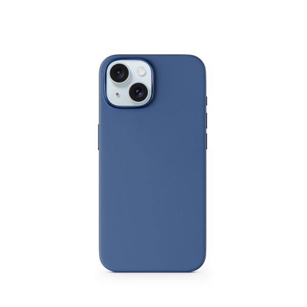 Epico Mag+ kožený kryt iPhone 15 - modrá 