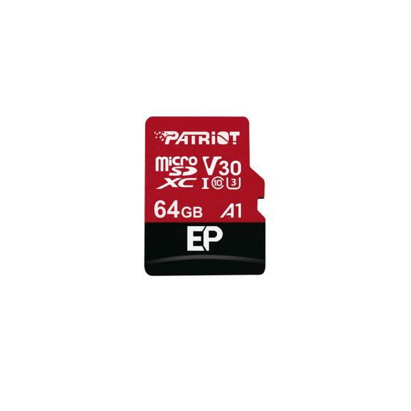 Patriot V30 A1/ micro SDXC/ 64 GB/ UHS-I U3 / Class 10/ + Adaptér