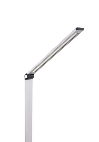 Platinet PDL888S stolná LED lampa 10W stmievateľná, bezdrôtové nabíjanie, USB port, strieborná 