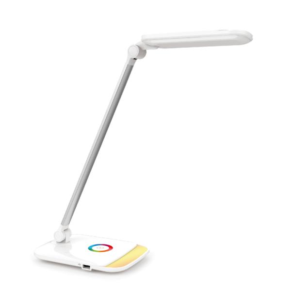 Stolová LED lampa Platinet PDLQ60 18W stmievateľná, dotykové ovládanie, USB port, biela 