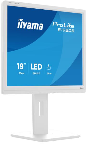 iiyama ProLite/ B1980S-W1/ 19"/ TN/ 1280x1024/ 75Hz/ 3ms/ White/ 3R 