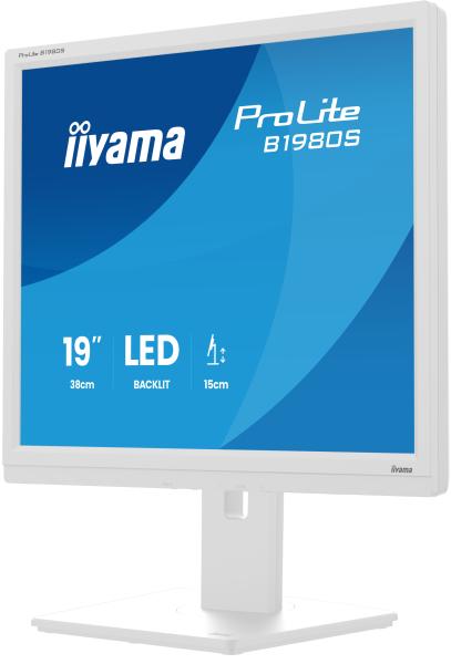 iiyama ProLite/ B1980S-W1/ 19"/ TN/ 1280x1024/ 75Hz/ 3ms/ White/ 3R 