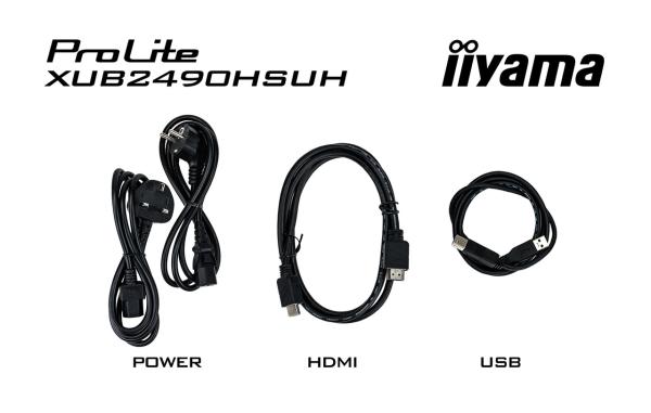 iiyama ProLite/ XUB2490HSUH-B2/ 23, 8"/ IPS/ FHD/ 100Hz/ 4ms/ Black/ 3R 