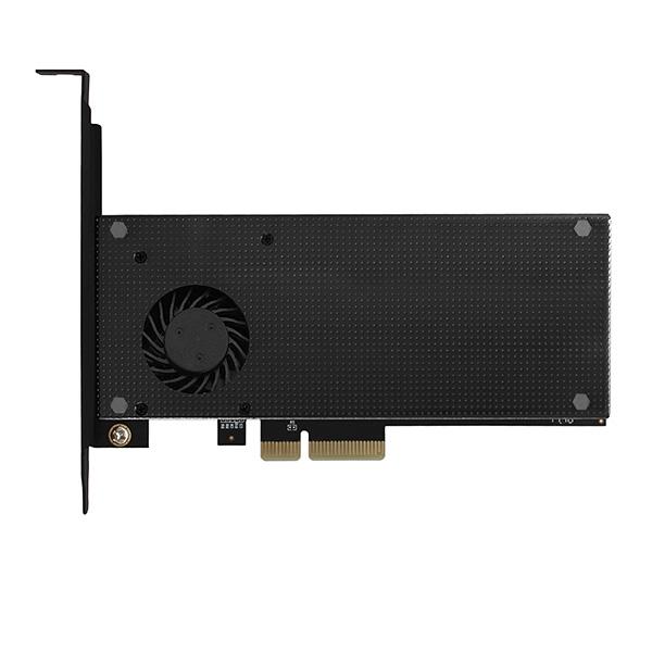 AXAGON PCEM2-DC, PCIe x4 - M.2 NVMe M-key + SATA B-key slot adaptér, chladič, vr. LP 
