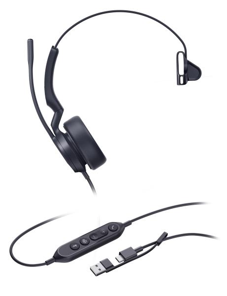 Yealink UH44 Mono Teams USB-C/ A náhlavná súprava 