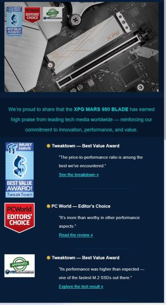 ADATA SSD 4TB XPG MARS 980 BLADE Gen5x4 