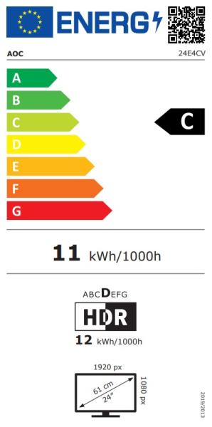 24" LED AOC 24E4CV 