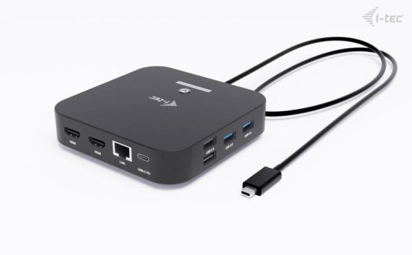 i-tec USB-C Dual HDMI Docking Station, Power Delivery 100W 