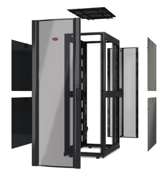 Netshelter SX 42Ux750x1070mm wl sides, black 