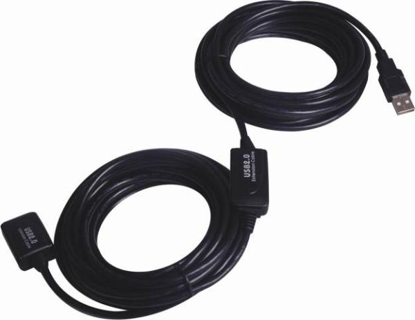 PremiumCord USB 2.0 repeater a predlžovací kábel A/ M-A/ F 25m