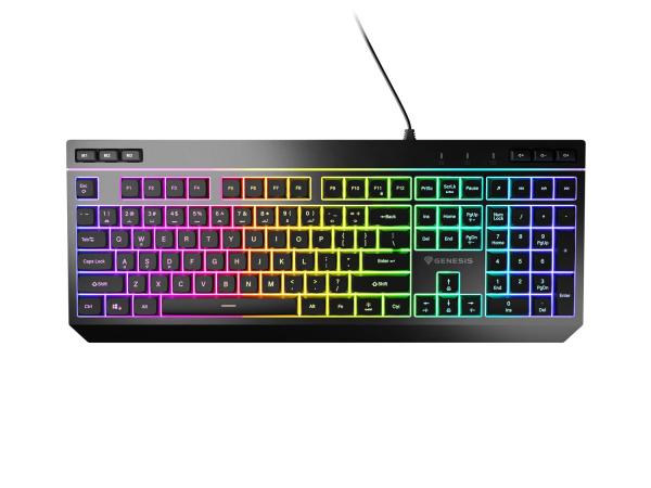Herná klávesnica Genesis RHOD 530/ RGB/ Drôtové USB-A/ US/ Čierna 