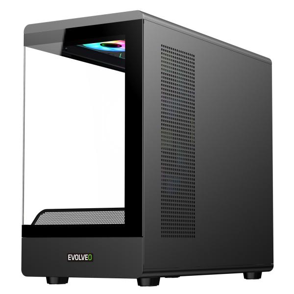EVOLVEO Ursus, mATX/ 6x ARGB 120/ sklo čelo + bok 