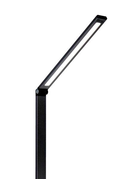 Platinet PDL888B stolná LED lampa 10W stmievateľná, bezdrôtové nabíjanie, USB port, čierna 