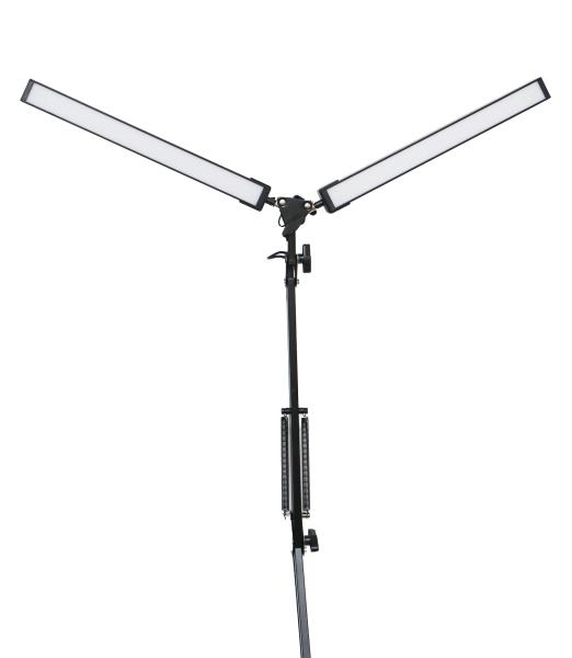 Platinet PDLD20 stolná LED lampa Flexy 20W stmievateľná s klipom, 2 ramená, čierna 