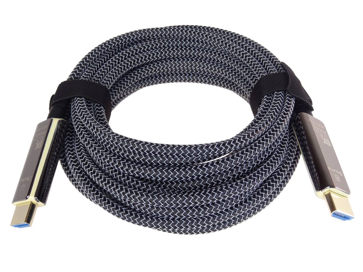 PremiumCord Ultra High Speed HDMI 2.1 optický fiber kábel 8K @ 60Hz, pozlátené 50m 