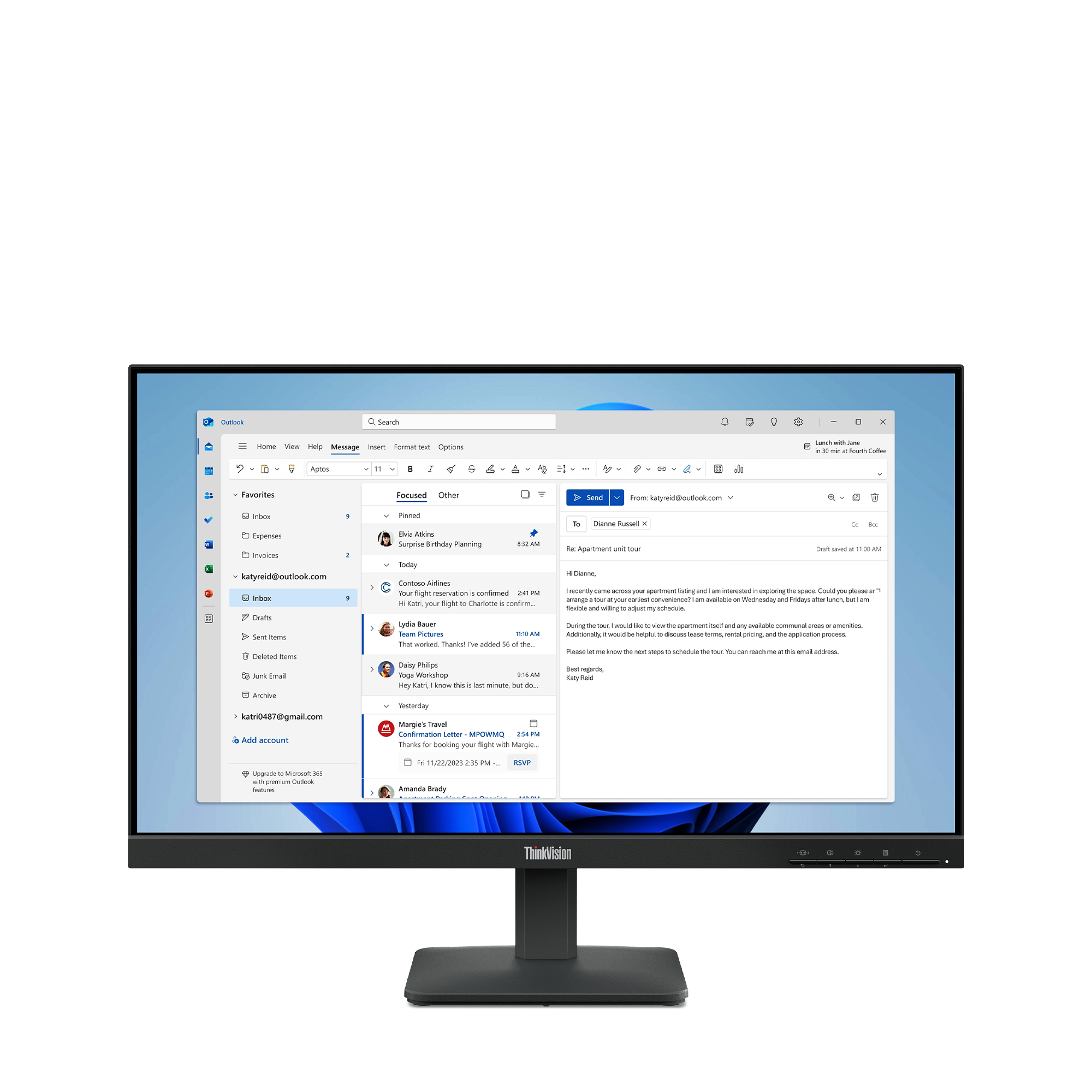 Lenovo ThinkVision/ S24e-4e/ 23, 8"/ IPS/ FHD/ 100Hz/ 4ms/ Čierna/ 3R 