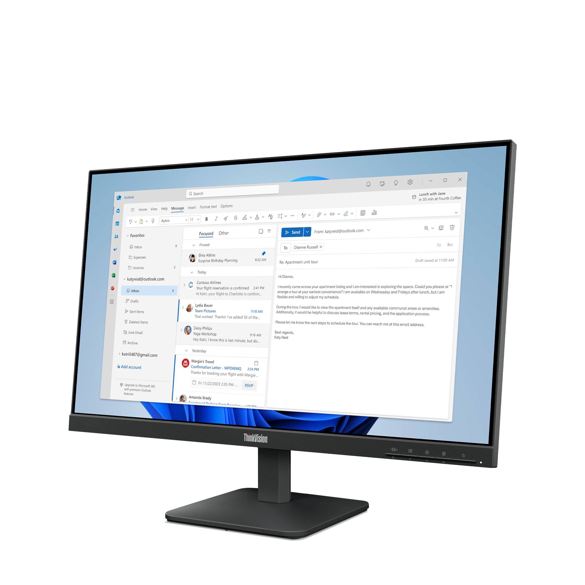Lenovo ThinkVision/ S24e-4e/ 23, 8"/ IPS/ FHD/ 100Hz/ 4ms/ Čierna/ 3R 