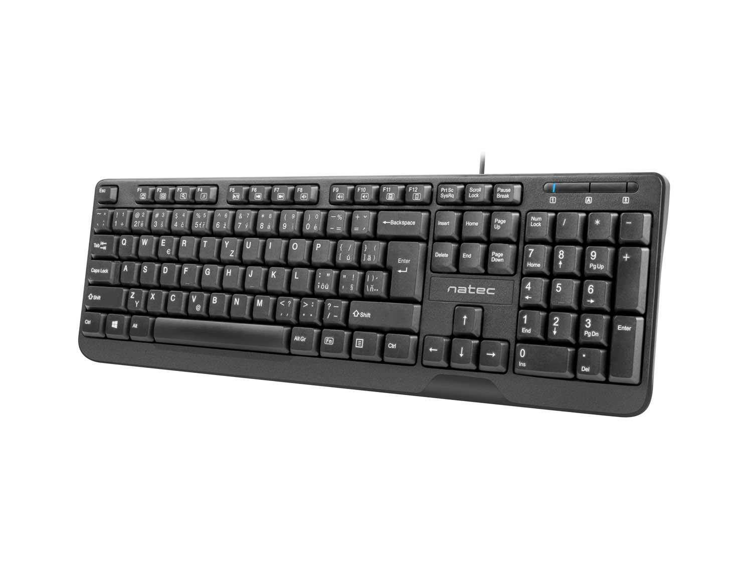 Natec Trout/ Drôtová USB/ CZ- SK layout/ Čierna 
