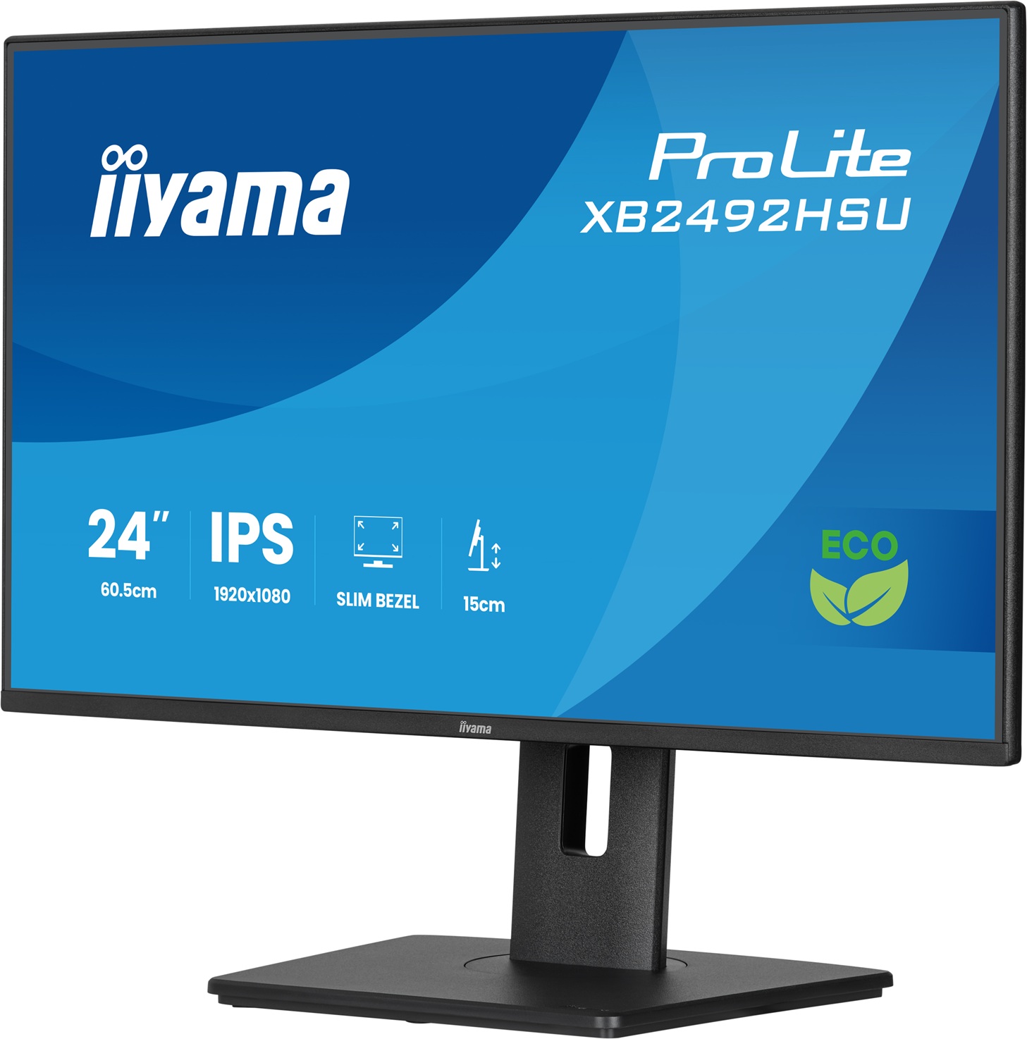 24" iiyama XB2492HSU-B1: IPS, FHD, HDMI, DP, zelená, HAS 