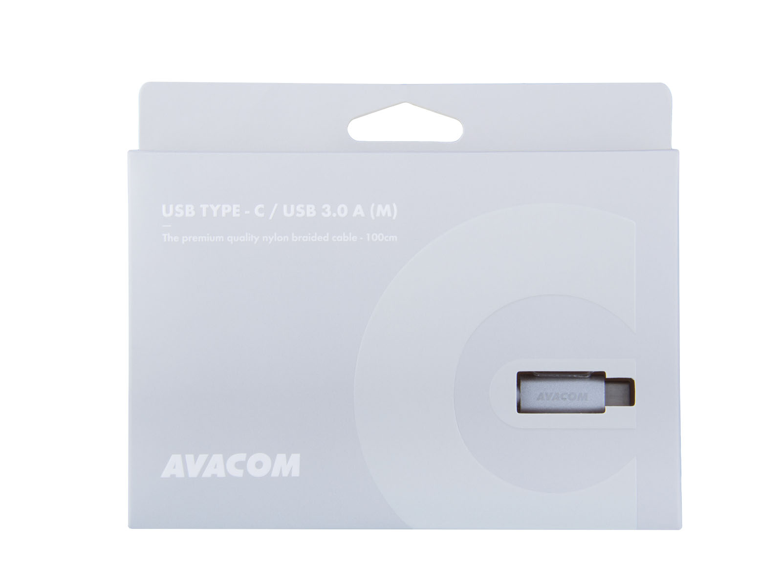 Kábel AVACOM TPC-100S USB - USB Type-C, 100cm, strieborná 
