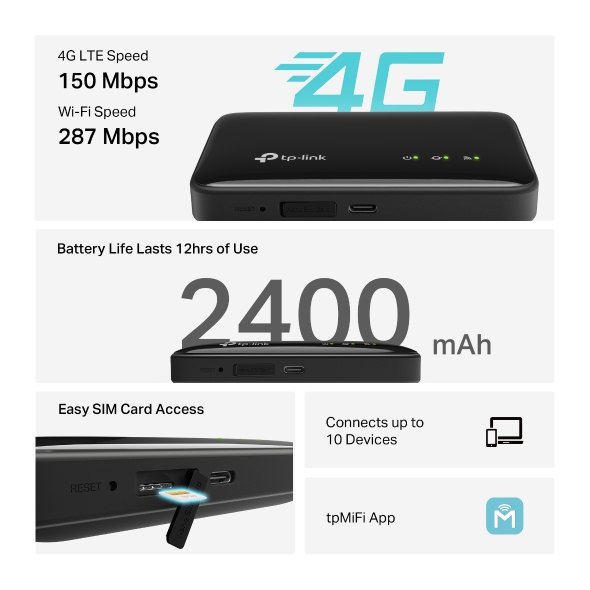 TP-Link M7005 150Mbps 4G LTE Mobile Wi-Fi 