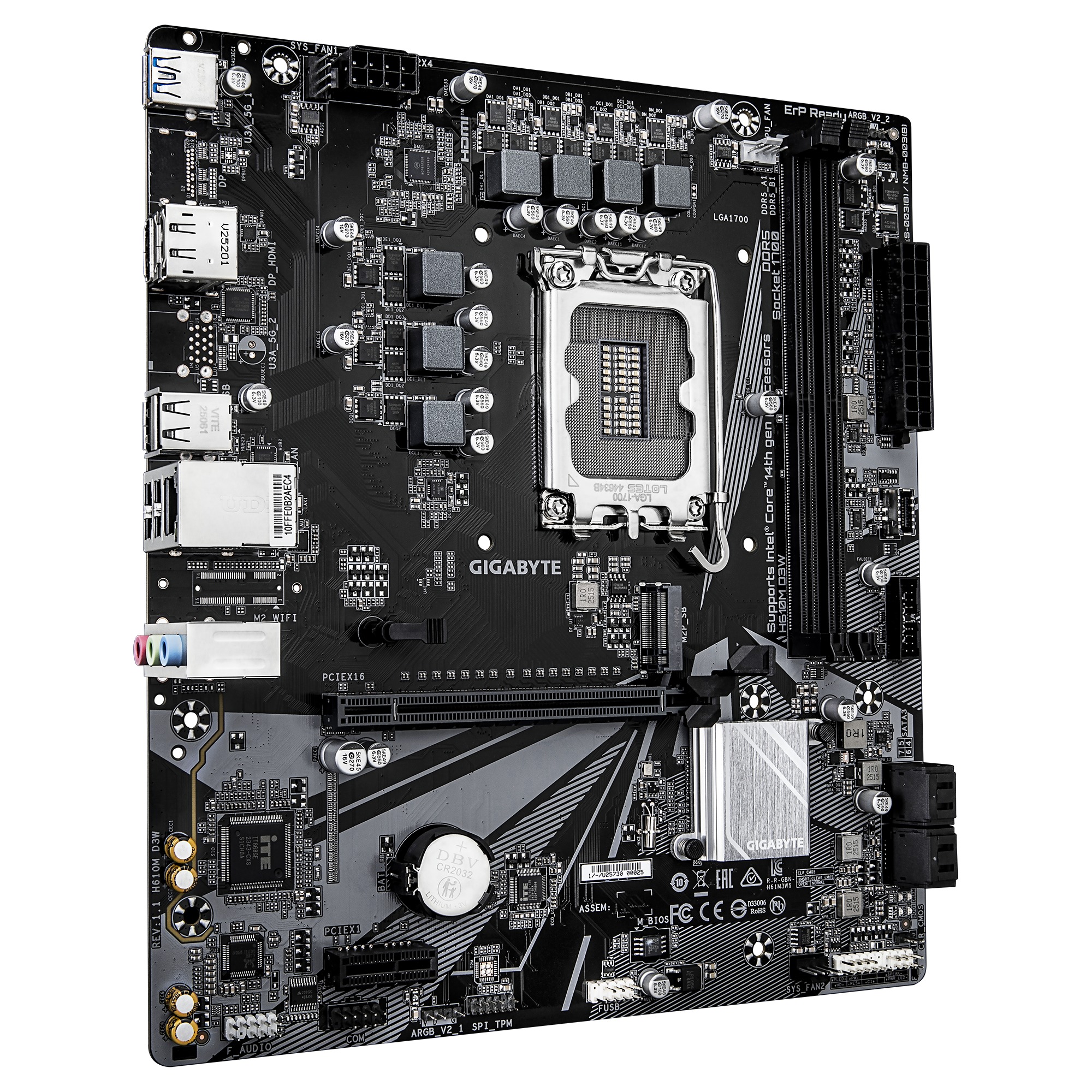 GIGABYTE H610M D3W/ LGA 1700/ mATX 