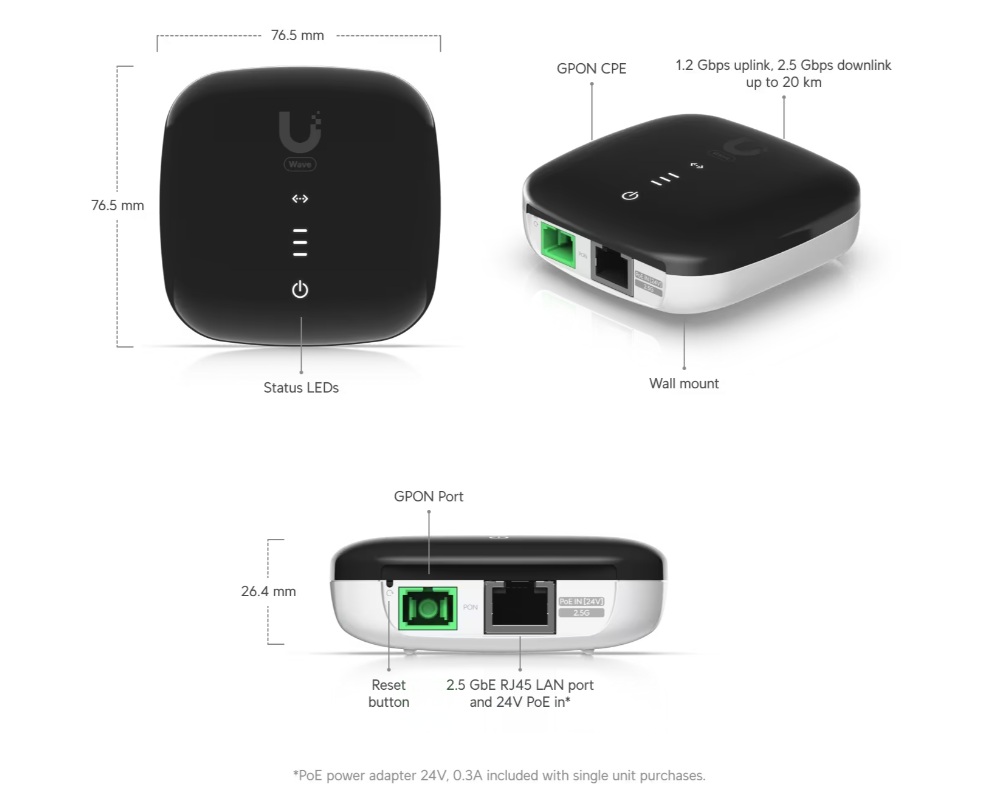Ubiquiti Wave-Fiber-ONU-5 - WaveFiber ONU, 5-pack 