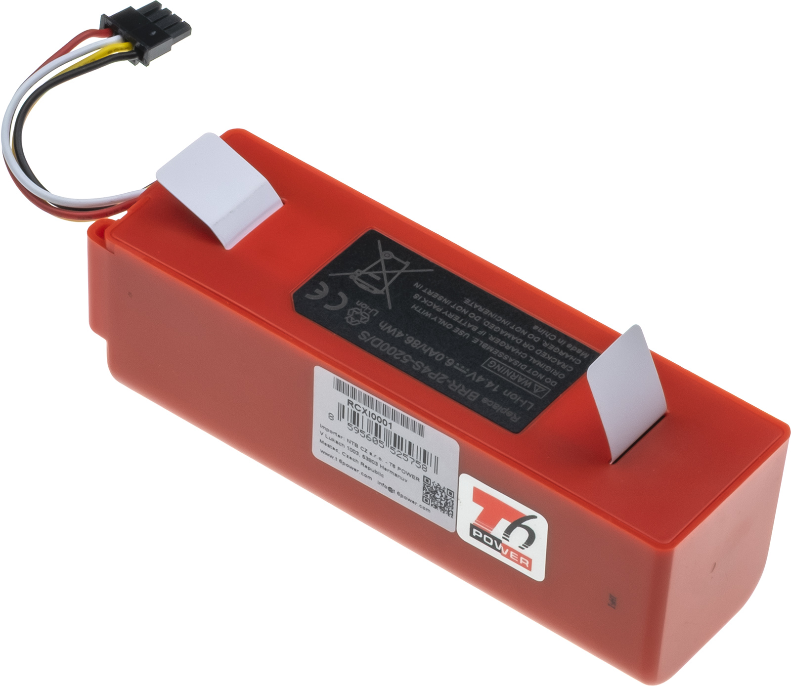Batéria T6 Power pre Xiaomi Roborock S4, S5, S6, S7, 6000mAh, 86Wh, 8cell, Li-ion 