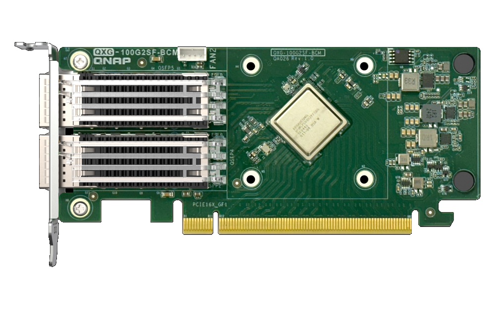 QNAP QXG-100G2SF-BCM Dual port na 100GbE Network adaptér; 2 x QSFP28 