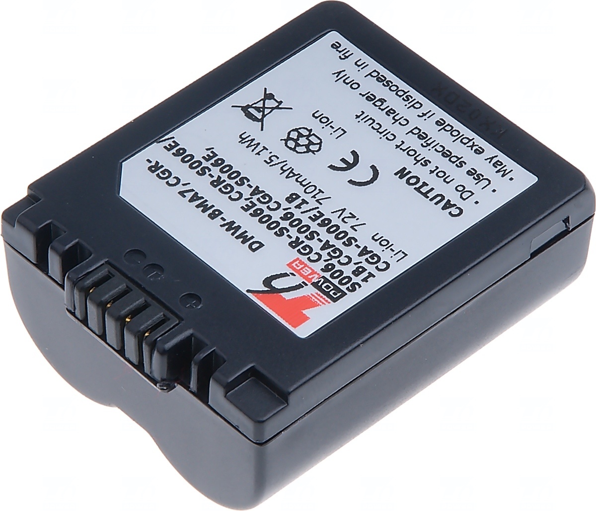 Batéria T6 Power Panasonic DMW-BMA7, CGR-S006, CGR-S006E, CGA-S006, BP-DC5-E, 710mAh, 5, 1Wh