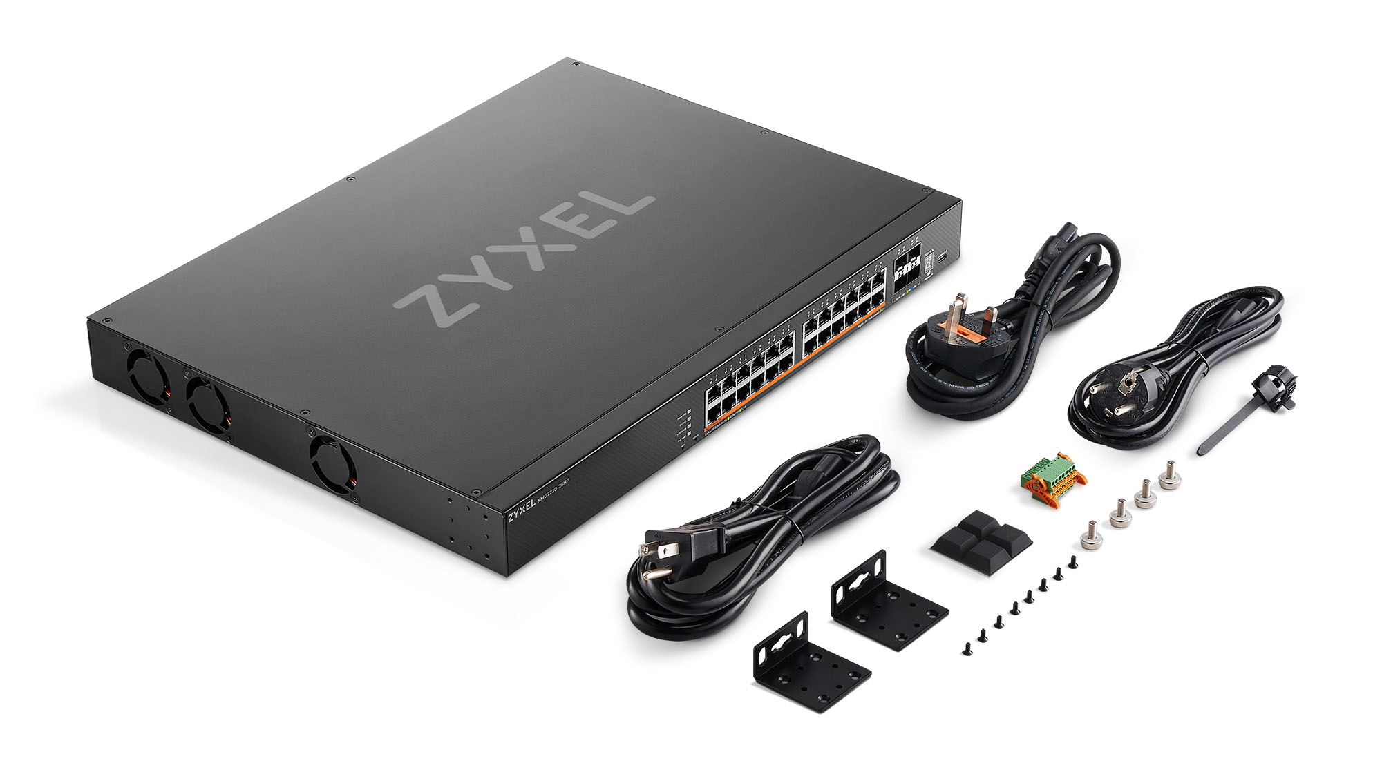 Zyxel XMG2230-28HP, L3, 24x 2.5G AC: 700W PoE, DC: 1440W PoE, 4x SFP+ Uplink, 1Y NebulaFlex Pro 
