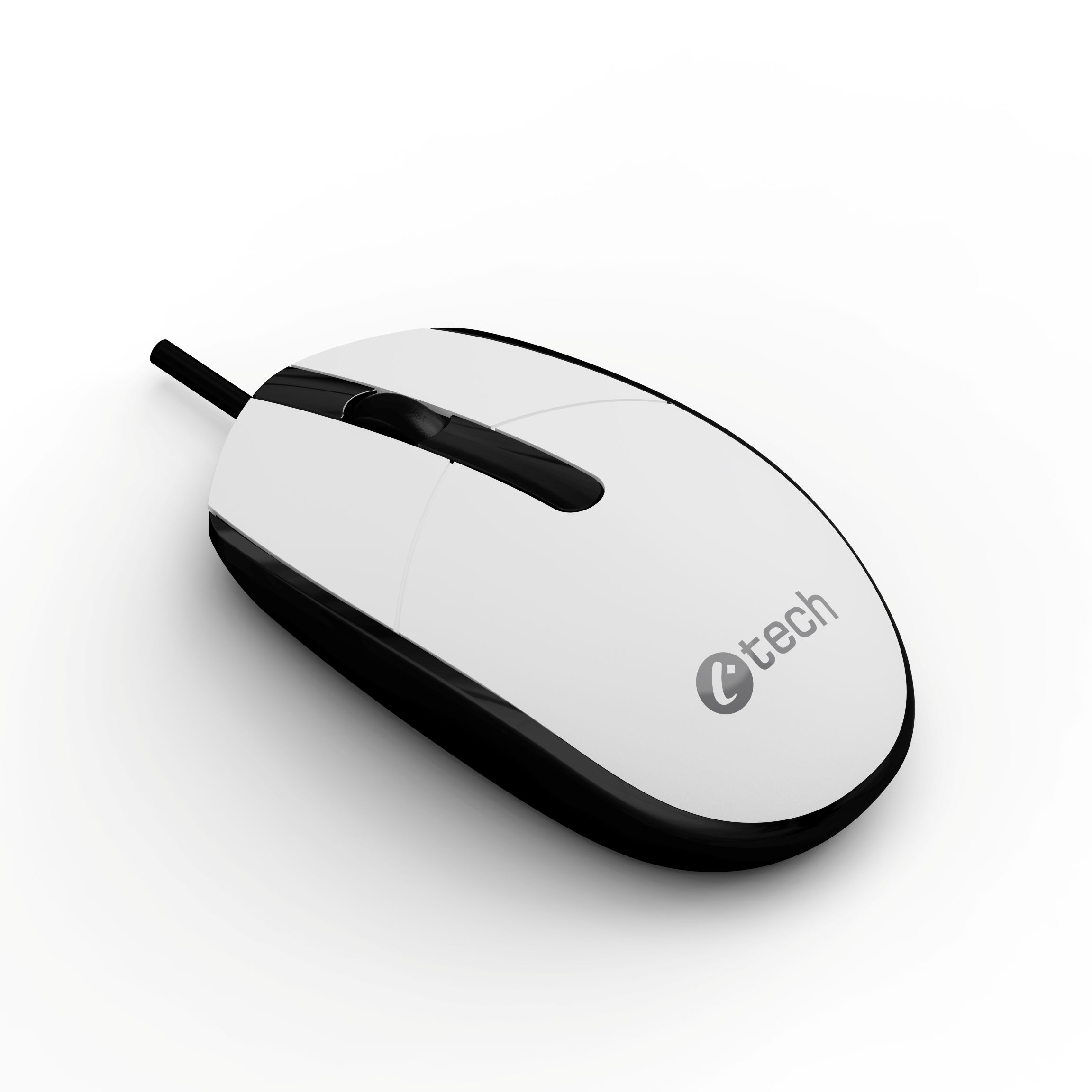 Myš C-TECH WM-10, čiernobiela, USB 