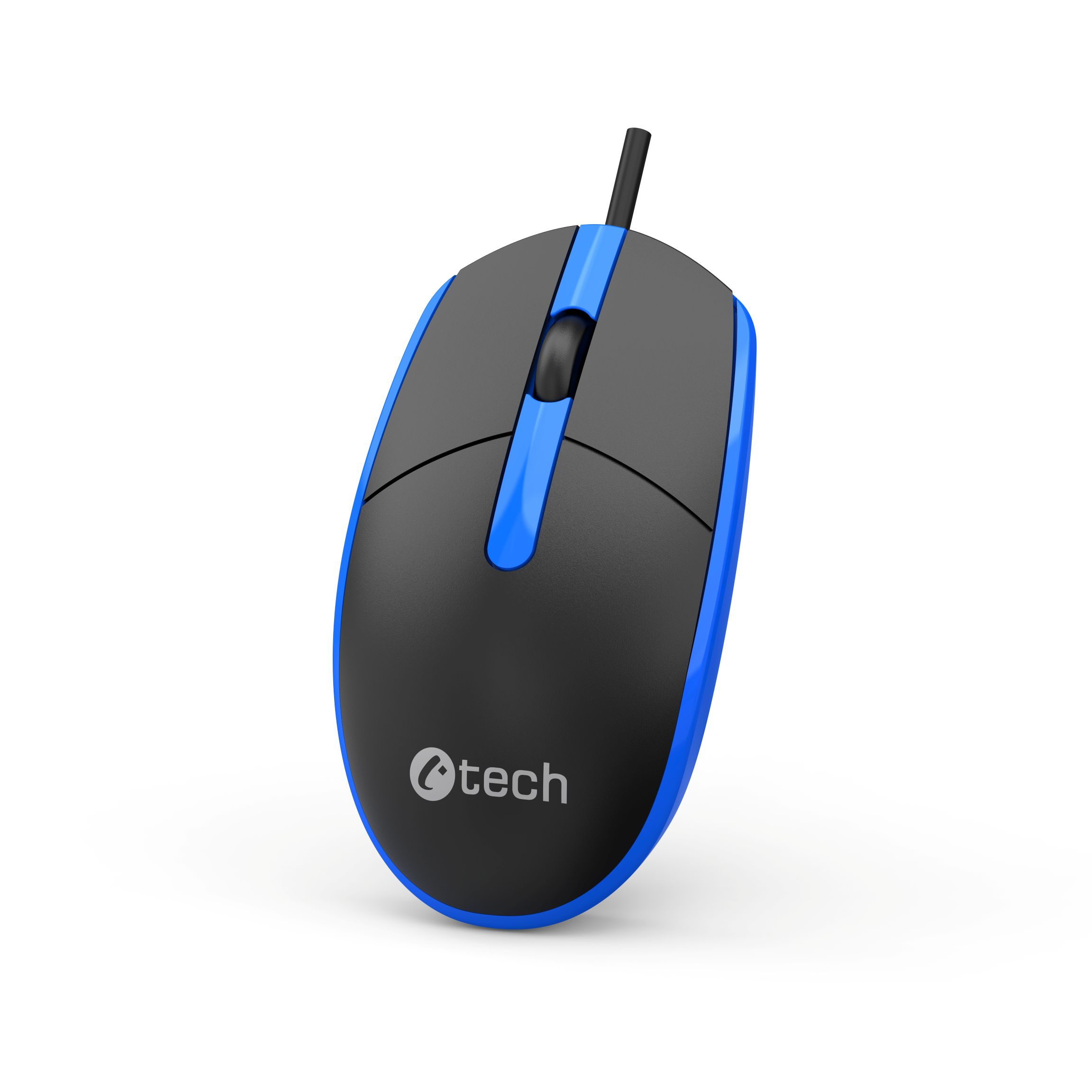 Myš C-TECH WM-10, čiernomodrá, USB 