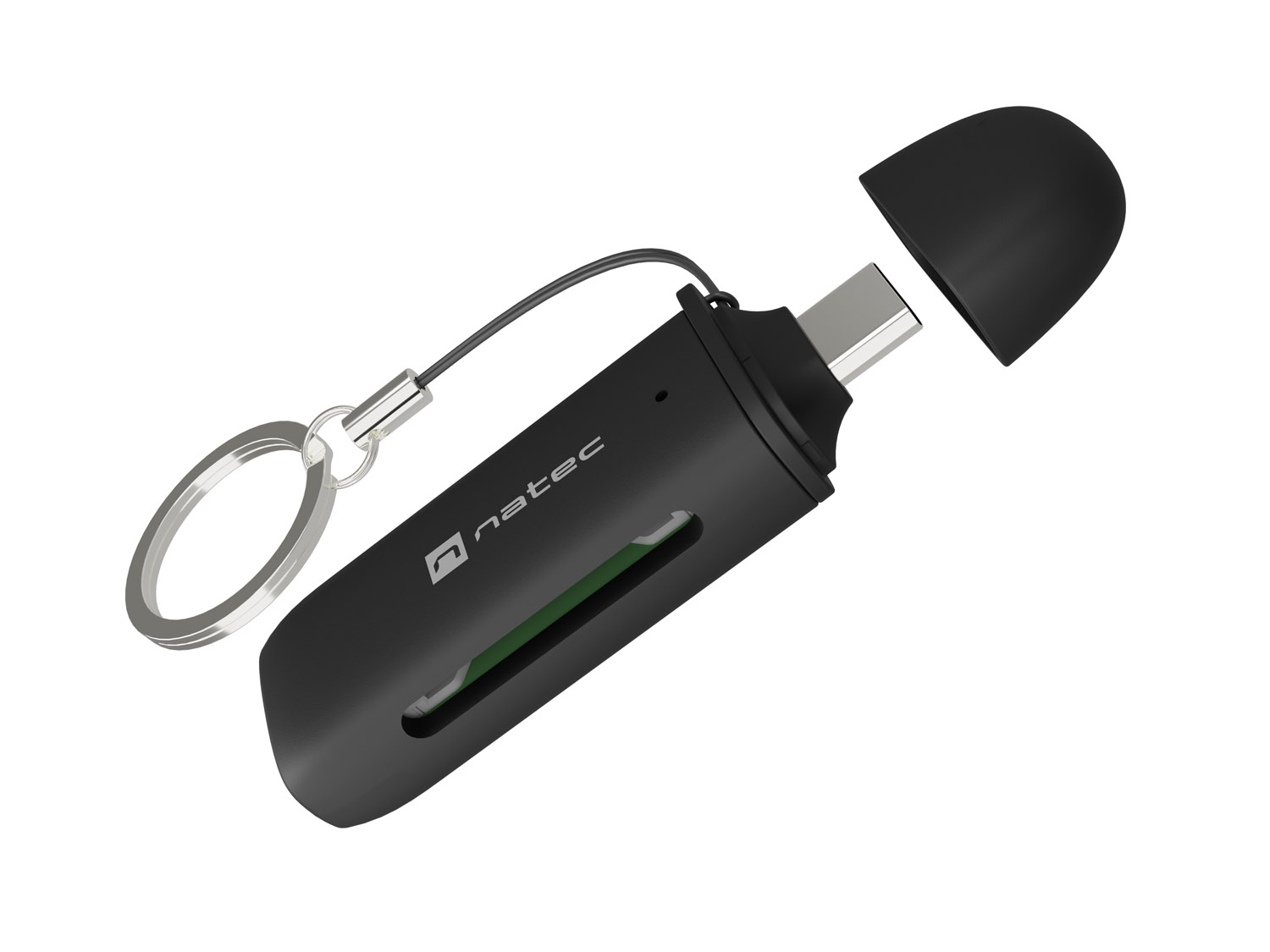 Čítačka kariet Natec SCARAB C SD/ MICRO SD USB 3.2 GEN 1, Čierna 