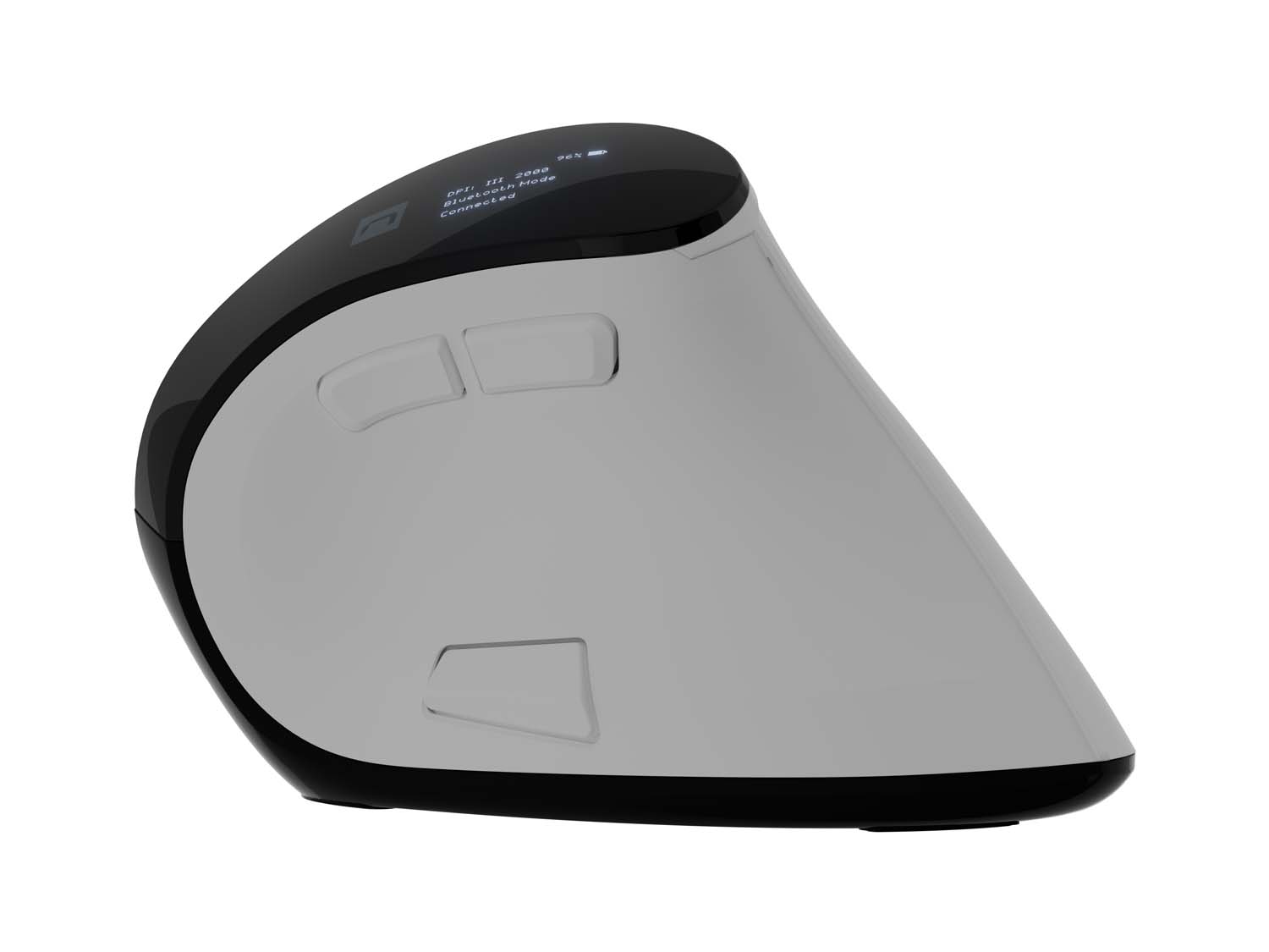 Vertikálna bezdrôtová myš Natec EUPHONIE PRO/ Vertikálna/ Blue Sense/ Pre pravákov/ 2 400 DPI/ USB+BT/ Biela 