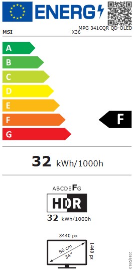 MSI MPG/ 341CQR QD-OLED X36/ 34"/ QD-OLED/ wQHD/ 360Hz/ 0, 03ms/ Čierna/ 3R 