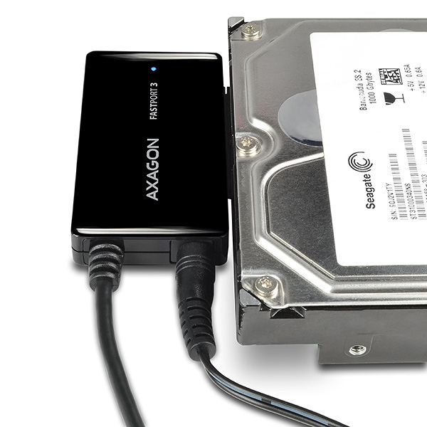 AXAGON ADSA-FP3, USB 5Gbps - SATA 6G, 3.5" HDD FASTport3 adaptér, vrátane AC napájača 