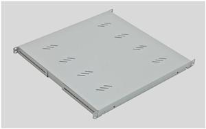 19" polica A4 perforovaná 1U/ 950mm, max.80kg čierna