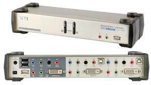 ATEN KVMP DVI USB, hub, aud. 7.1 aud., podpora 3D
