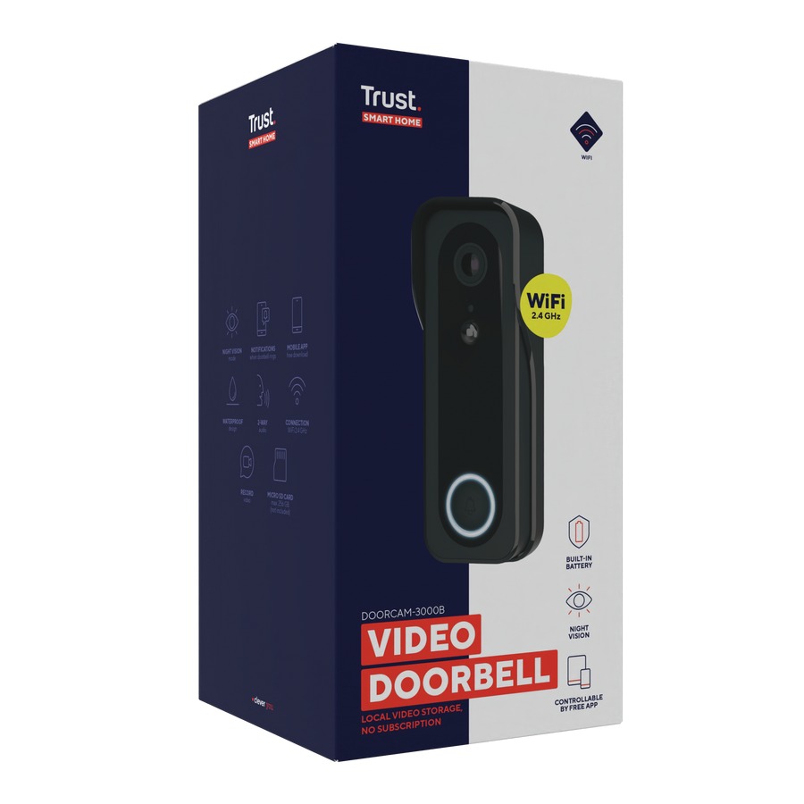 TRUST DOORCAM 3000B Wifi Doorbell Camera Chime 