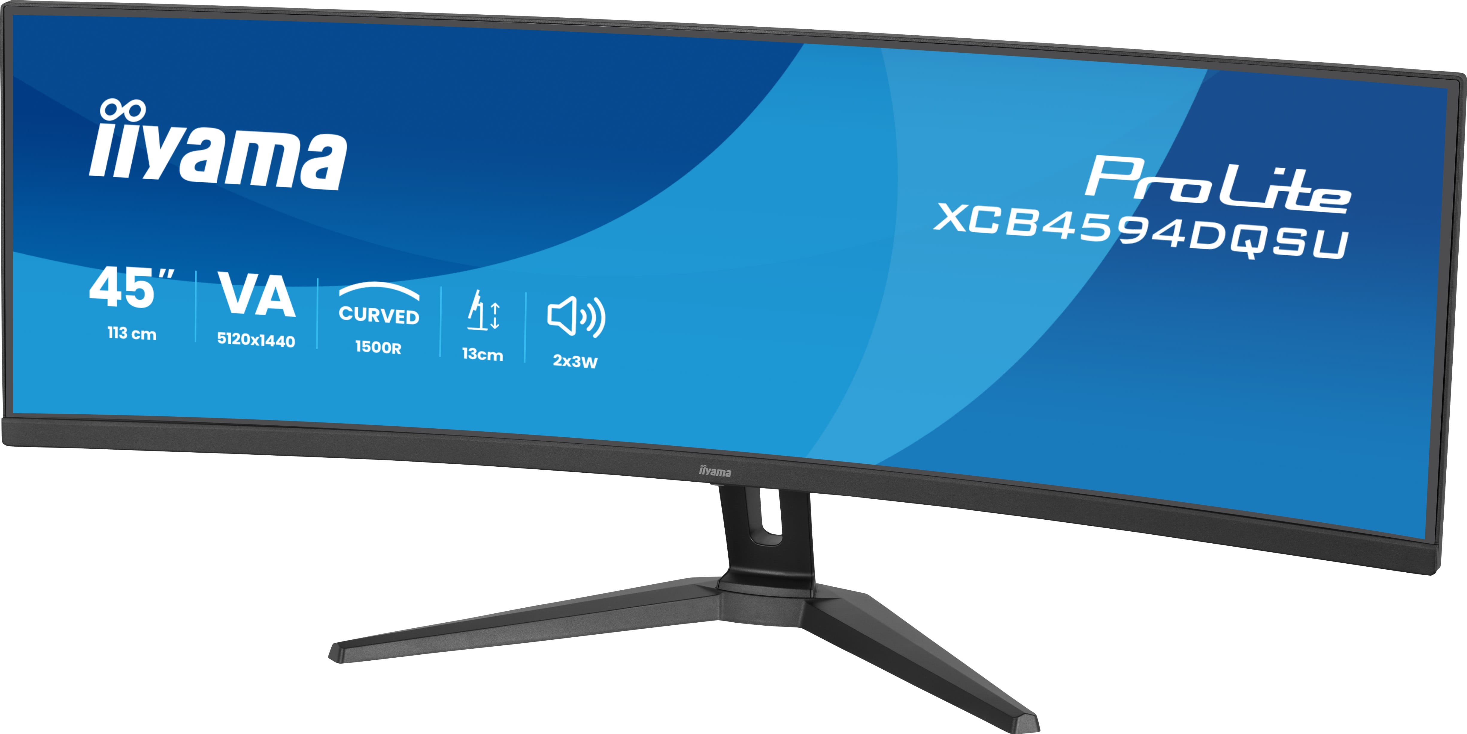 iiyama ProLite/ XCB4594DQSU-B1/ 44, 5"/ VA/ DQHD/ 75Hz/ 2ms/ Čierna/ 3R 