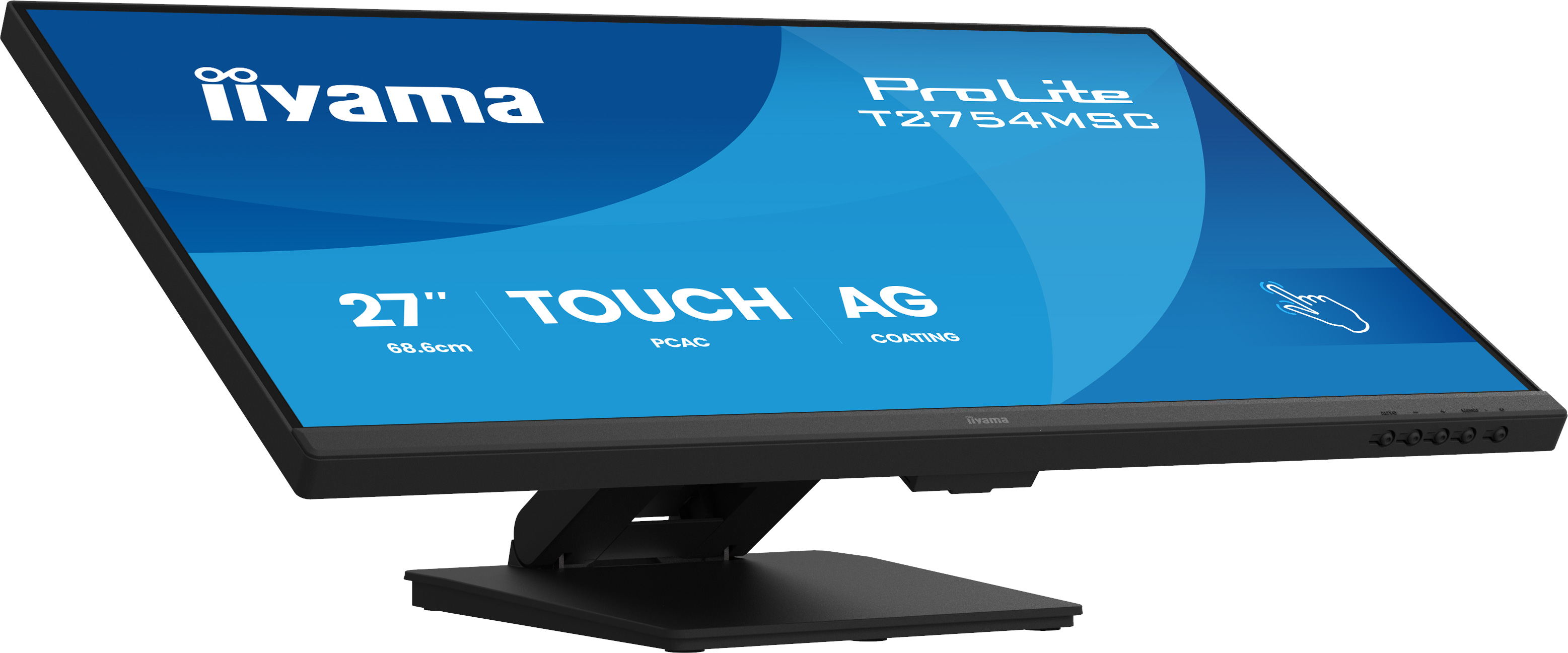 27" iiyama T2754MSC-B2AG: IPS, FHD, AG, 10P, HDMI, repr 